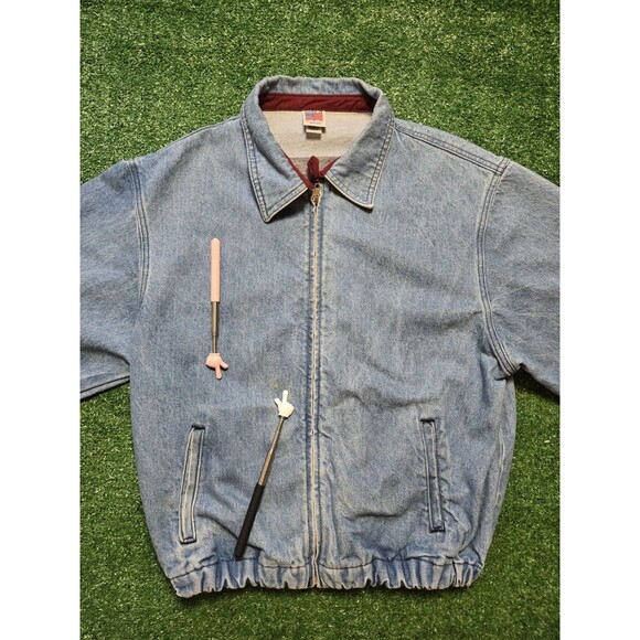 Vintage 104th U.S. Open Shinnecock Hills Denim Jacket Embossed (Men's M) - Picture 14 of 16